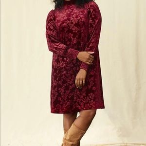 Melanie Womens Velour Holiday Dress- Size M